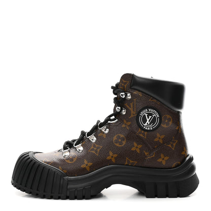 Louis Vuitton Calfskin Patent Monogram Ruby Flat Ranger Boots 39.5 Black 1 of 10