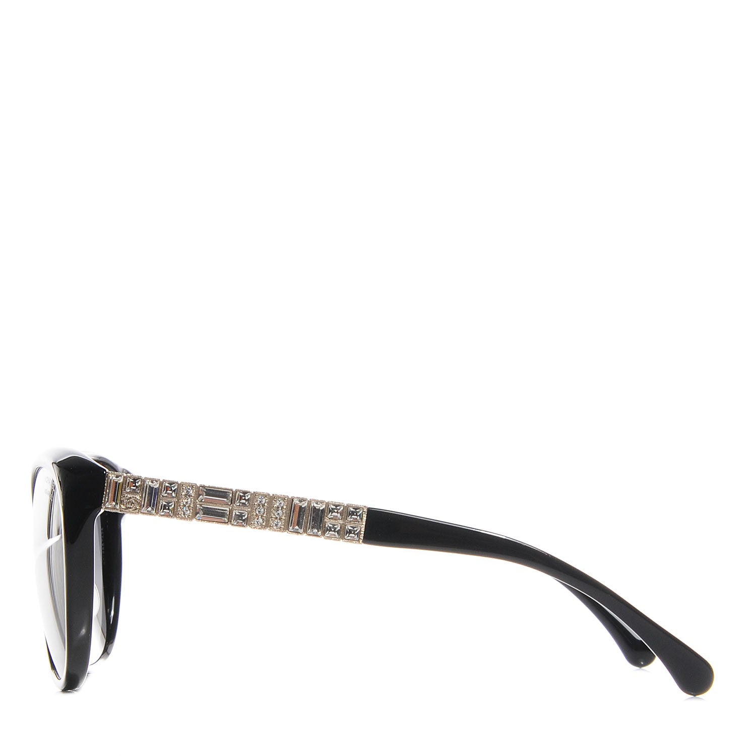 Chanel Crystal Baguette Polarized Cat Eye Sunglasses 5309-B-A 2 of 7