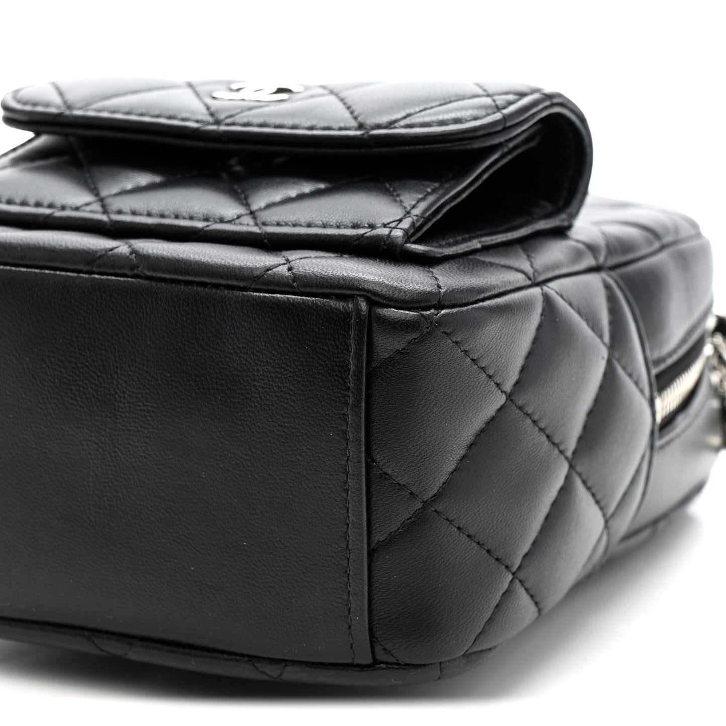 Lambskin Quilted CC Mini Classic Backpack Black