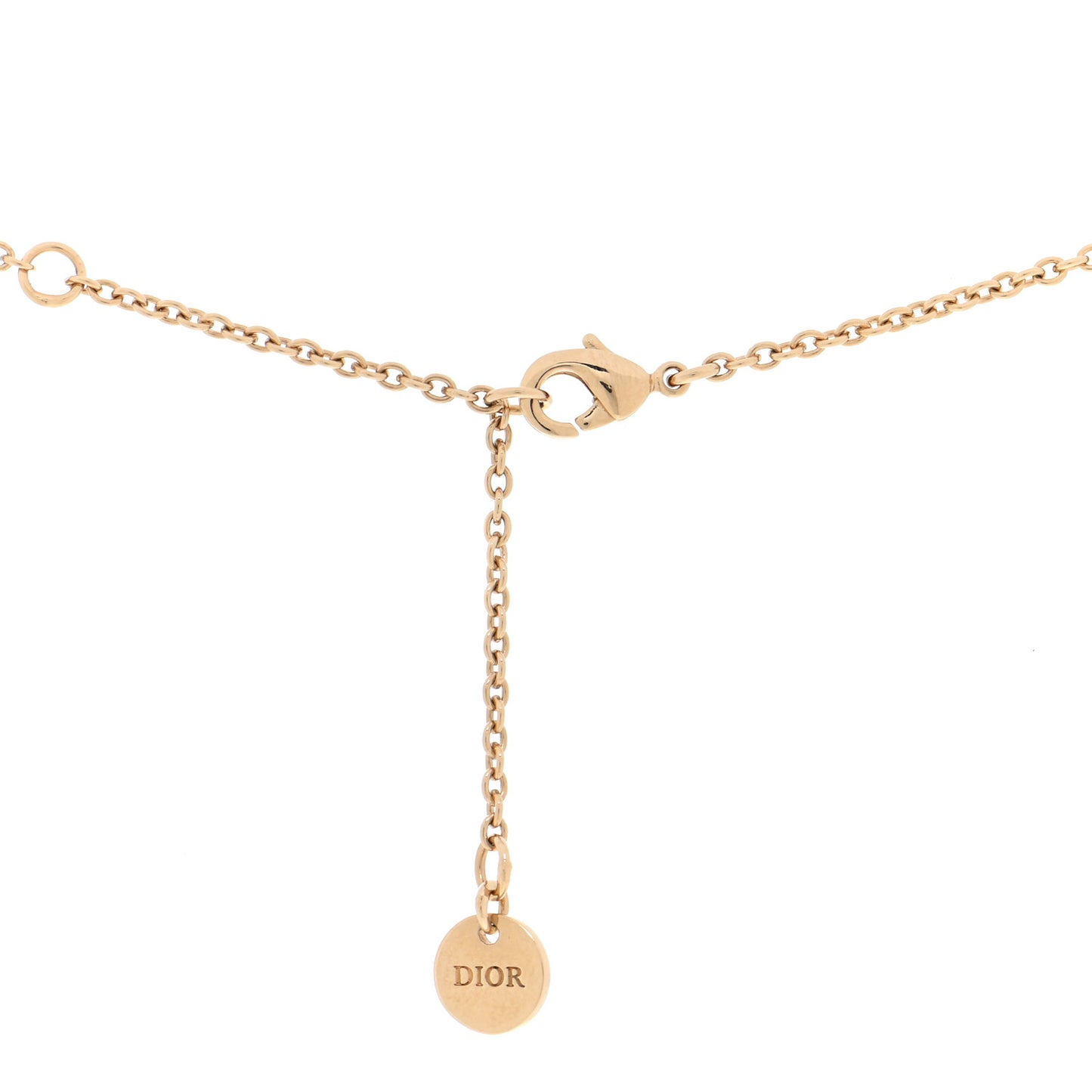 Metal Crystal Clair D Lune Necklace Gold