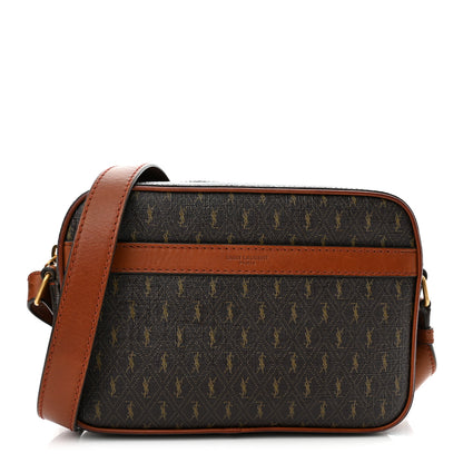 Saint Laurent Canvas Smooth Calfskin Le Monogramme Camera Bag Chestnut 1 of 11