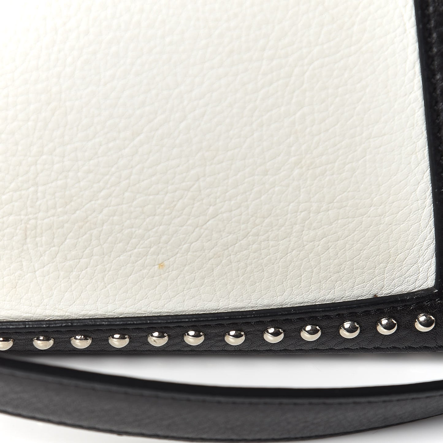 Calfskin Small Studded Bi-Color Antigona Black White