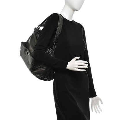 Chanel Lambskin Stitched 8 Knots Hobo Dark Grey 2 of 8