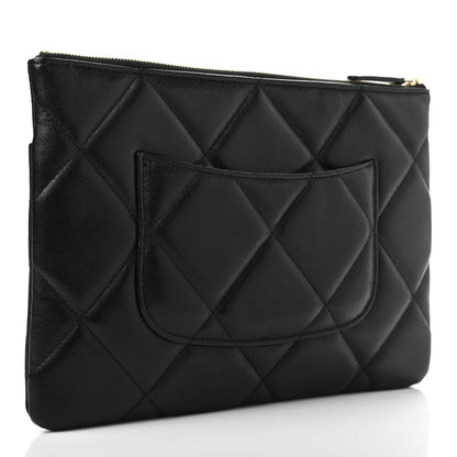 Chanel Goatskin Quilted Chanel 19 Pouch Black 3 of 7