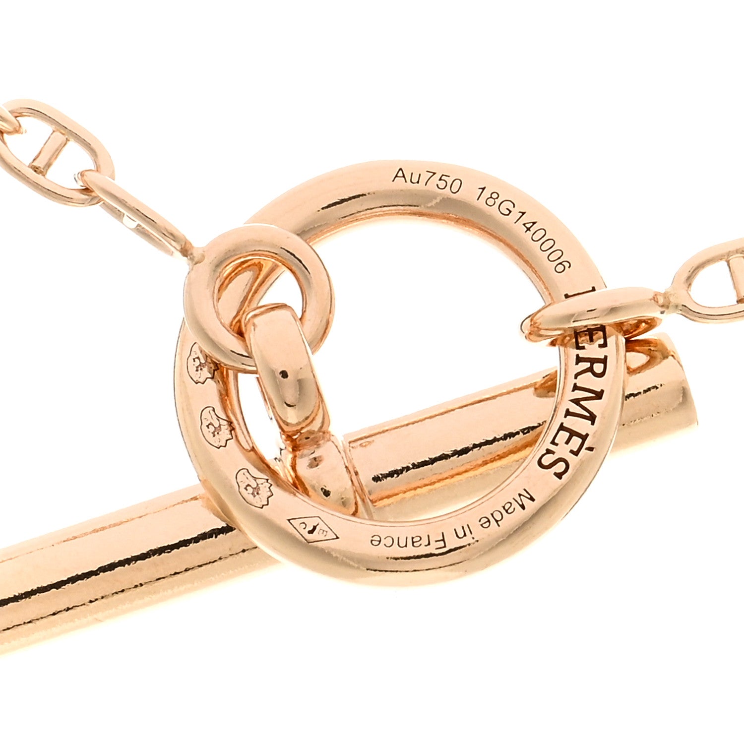 Hermes 18K Rose Gold Farandole Necklace 80 4 of 5