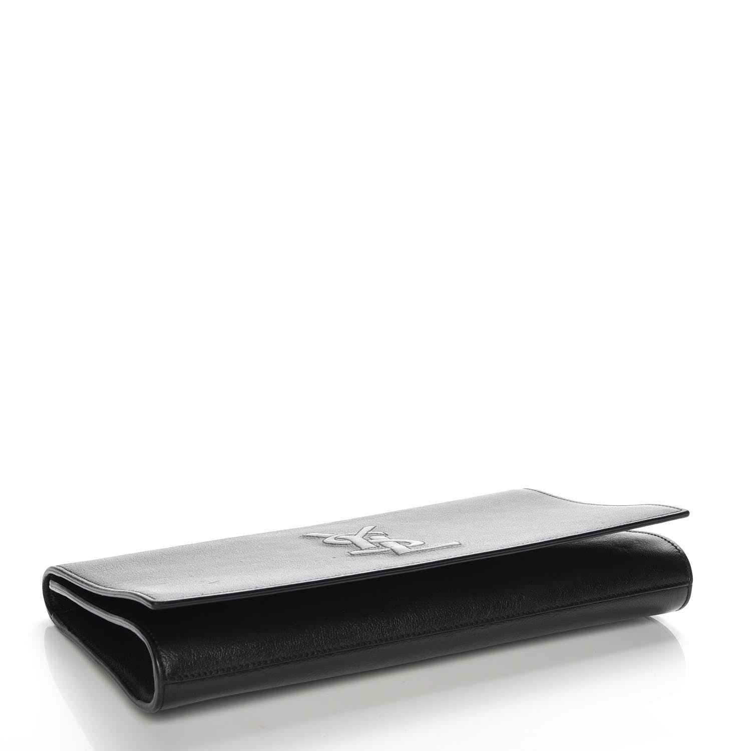 Saint Laurent Calfskin Monogram Large Belle De Jour Clutch Black 4 of 7