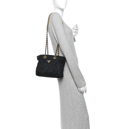 Prada Nylon Tessuto Impuntu Quilted Tote Black 2 of 10