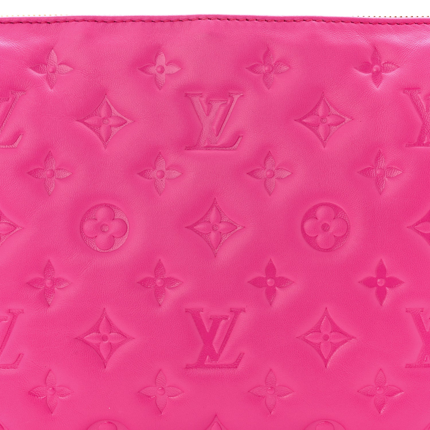 Louis Vuitton Lambskin Embossed Monogram Coussin PM Rose Miami 8 of 10