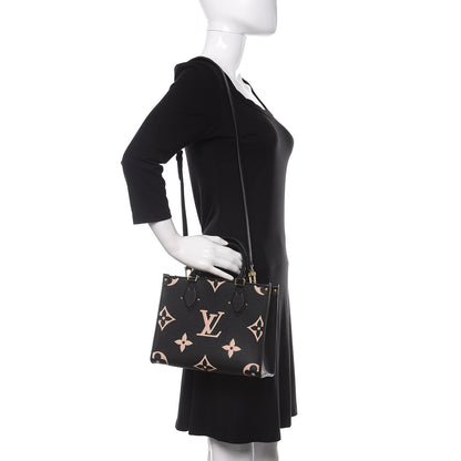 Louis Vuitton Empreinte Monogram Giant Onthego PM Black Beige 2 of 9