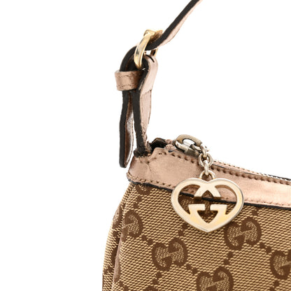 Gucci Monogram Heart GG Charm Pochette Bronze 11 of 14