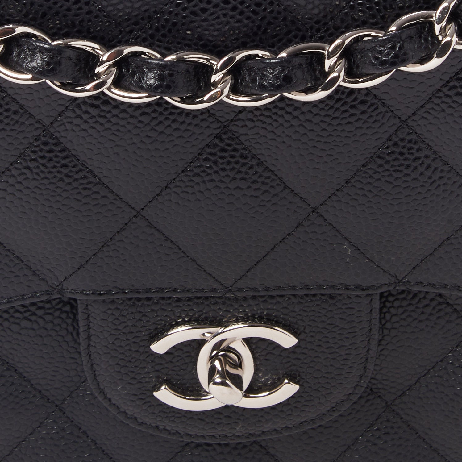 Chanel Caviar Quilted Jumbo Double Flap Black 8 of 10