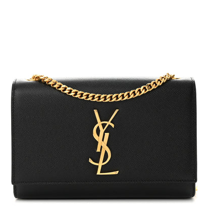 Saint Laurent Grain De Poudre Small Monogram Kate Satchel Black 1 of 10