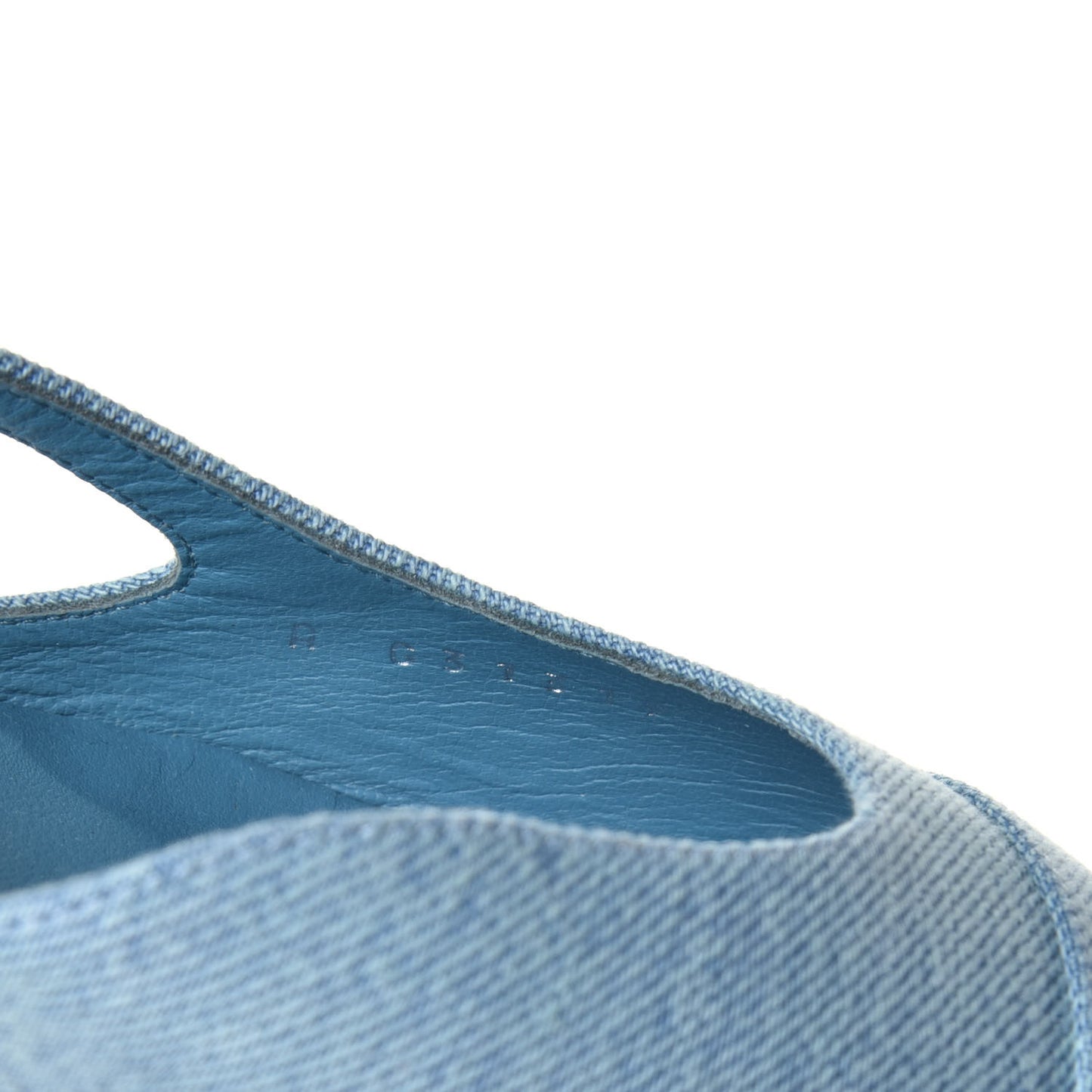 Denim Cap Toe CC Slingback Flats 40.5 Blue