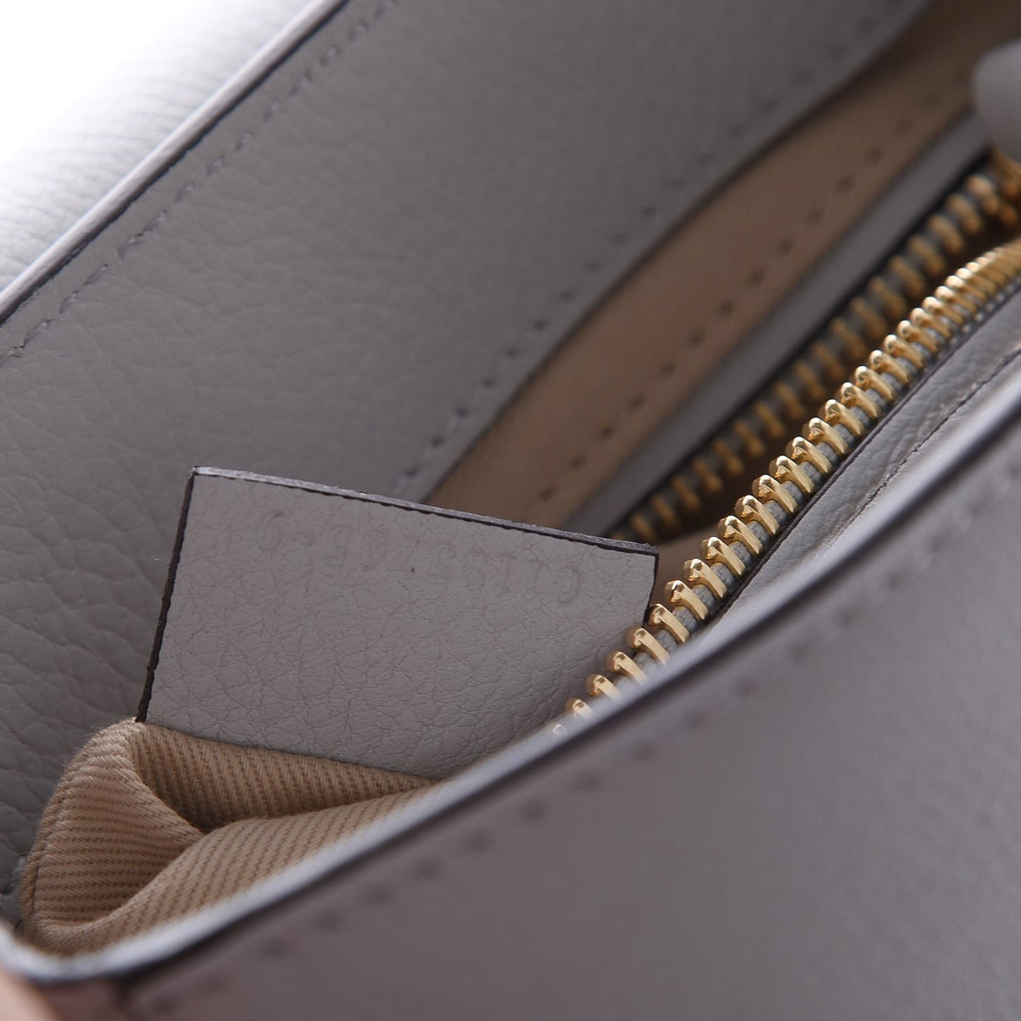 Suede Calfskin Small Faye Backpack Airy Grey
