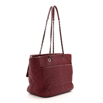Chanel Crumpled Lambskin Quilted Large Tote Burgundy 3 of 11