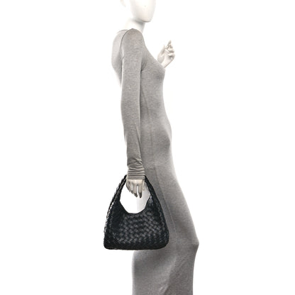 Bottega Veneta Nappa Intrecciato Small Campana Shoulder Bag Black 2 of 11