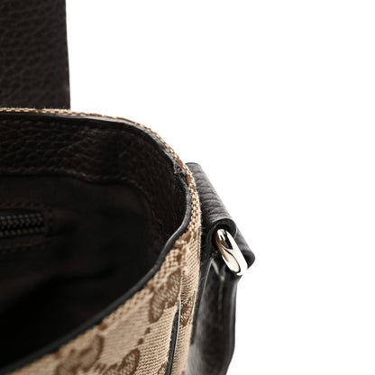Gucci Monogram Flap Messenger Bag Beige Dark Brown 11 of 14