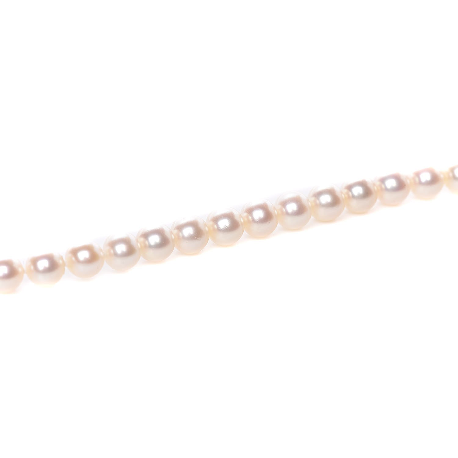 Mikimoto 14K White Gold Akoya Pearl 6-6.5mm Strand Necklace 22" 7 of 9