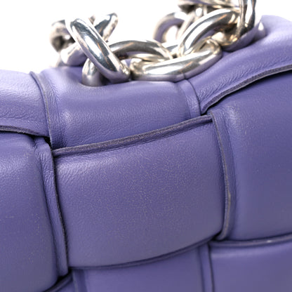Bottega Veneta Lambskin Maxi Intreccio Padded Chain Cassette Crossbody Bag Lavender 16 of 16