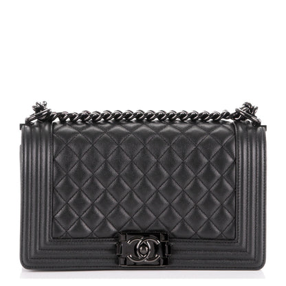 Chanel Caviar Quilted Medium Boy Flap So Black 1 of 8
