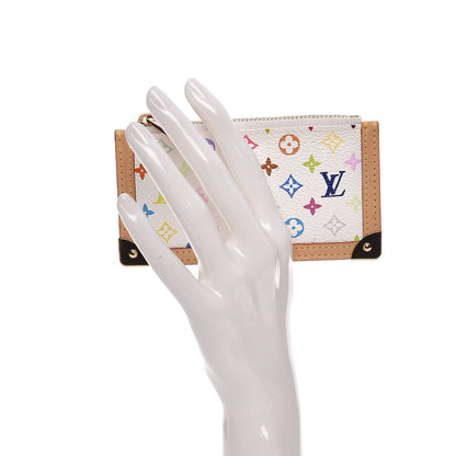 Louis Vuitton Monogram Multicolor Key Pouch White 2 of 7