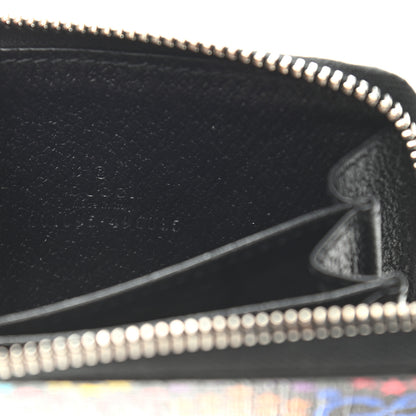 Gucci GG Supreme Monogram Psychedelic Zip Around Card Case Wallet Black 6 of 6