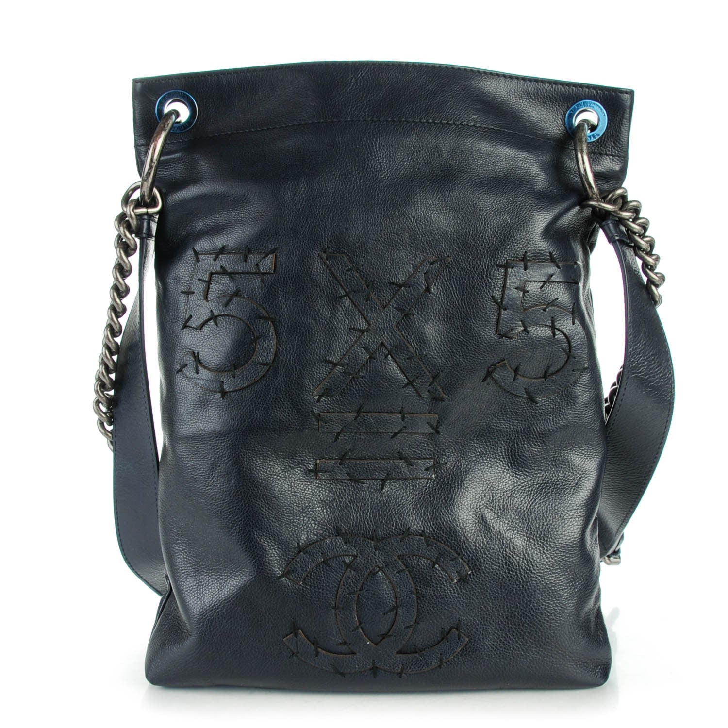 Chanel Calfskin Oser Sans Poser Messenger Dark Navy 1 of 8