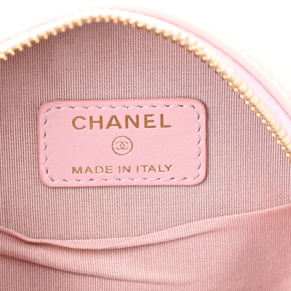 Chanel Calfskin Quilted Pearl Round Clutch With Chain Light Pink 6 of 11