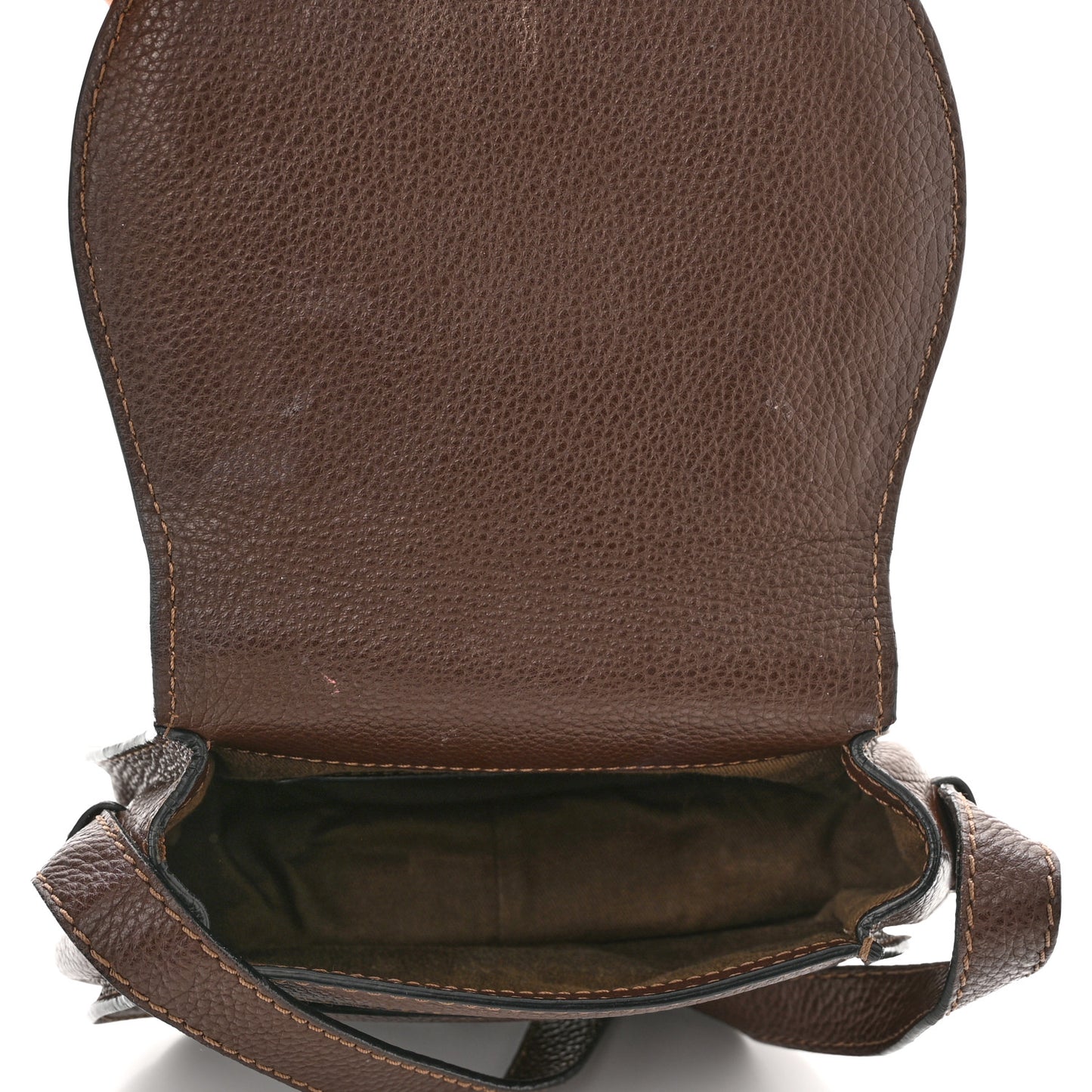 Calfskin Mini Marcie Round Crossbody Bag Coffee Shot
