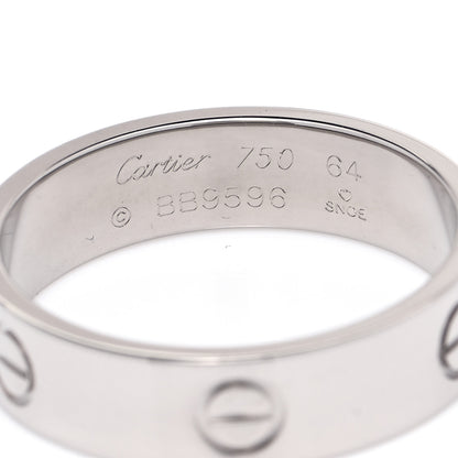 Cartier 18K White Gold 6mm LOVE Ring 64 10.75 4 of 4