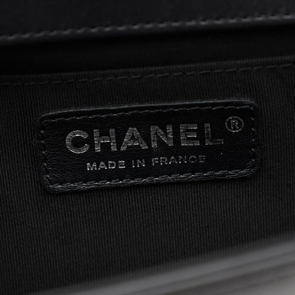 Chanel Lambskin Chevron Quilted Medium Boy Flap Black 6 of 11