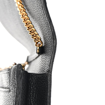 Versace Grained Calfskin Palazzo Chain Evening Bag Black 12 of 15