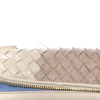 Bottega Veneta Nappa Linen Intrecciato Maxi Convertible Tote Mink 8 of 11