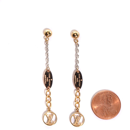 Louis Vuitton Logomania Earrings Gold 2 of 6