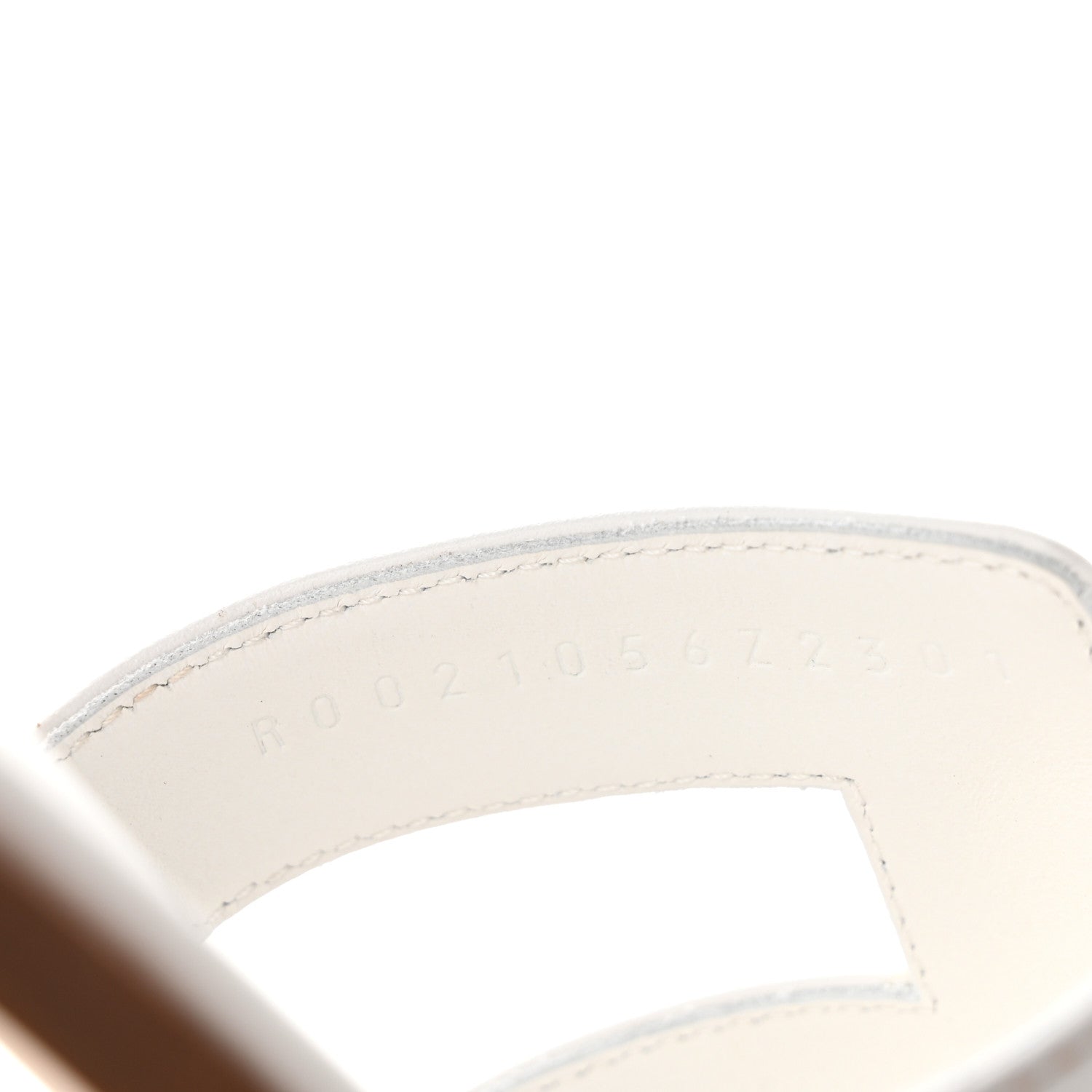 Hermes Box Calfskin Oran Sandals 36 White 9 of 10