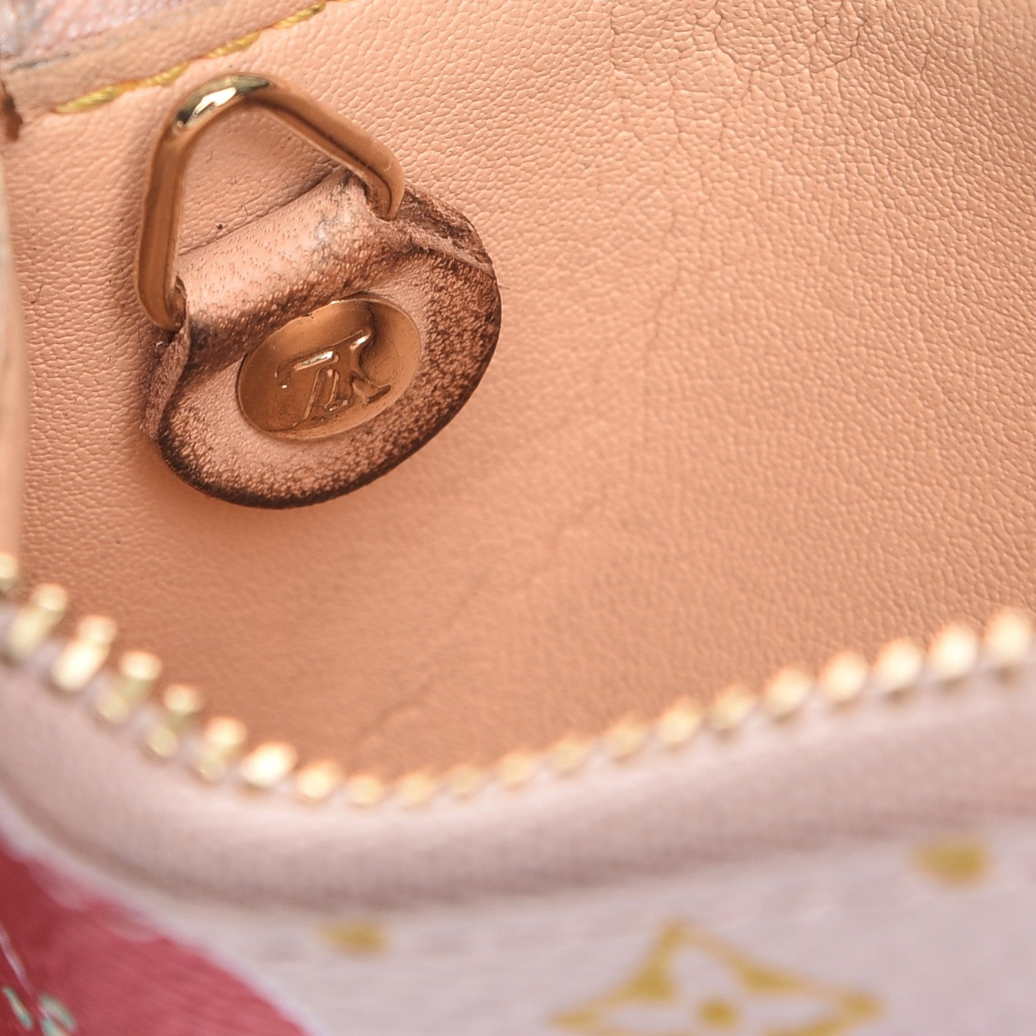 Louis Vuitton Monogram Cherry Blossom Key Pouch Red 7 of 7