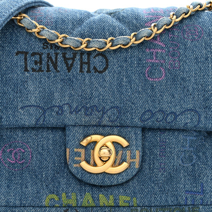 Chanel Denim Quilted Mini Denim Mood Rectangular Flap Blue Multicolor 8 of 11