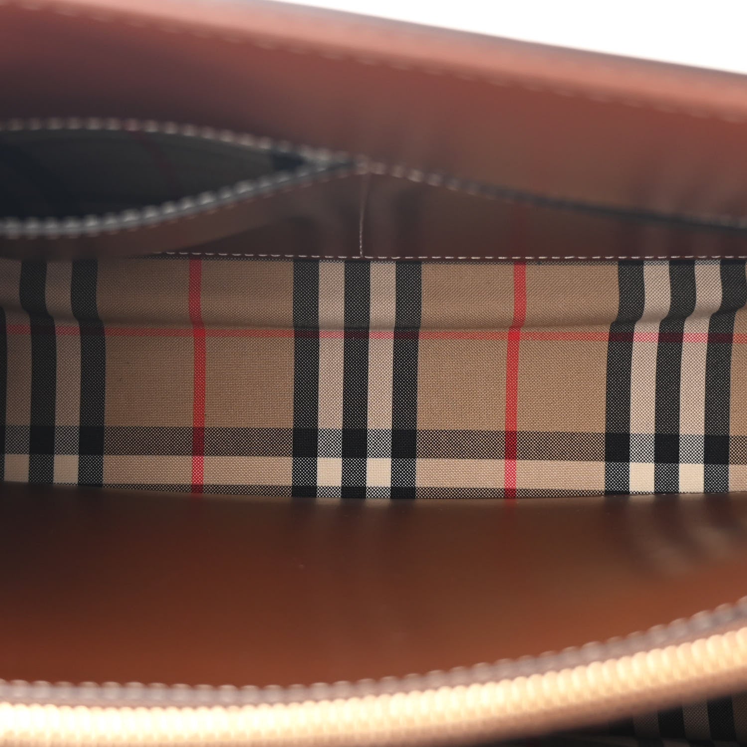 Burberry Calfskin Vintage Check Small Two Handle Title Bag Black 5 of 11