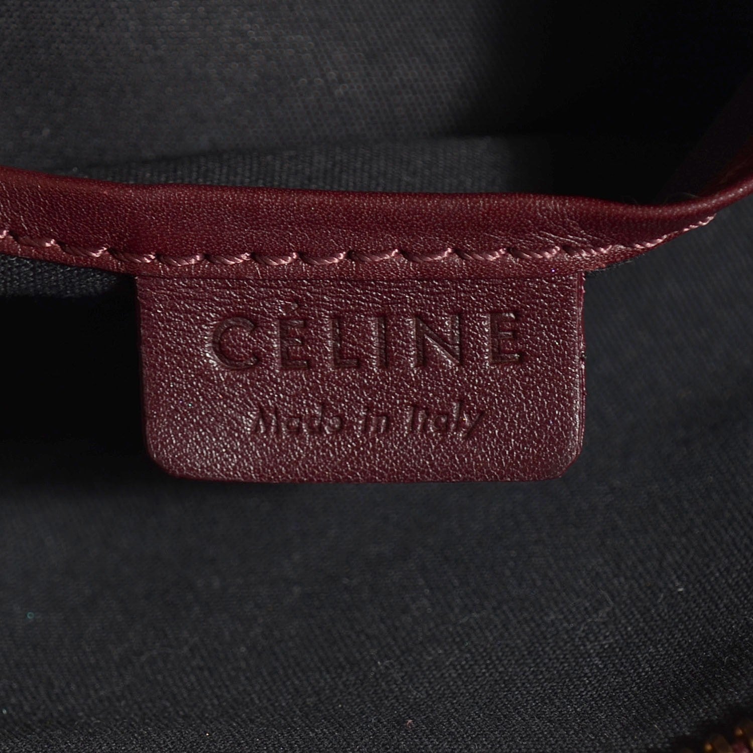 Celine Smooth Calfskin Nano Luggage Burgundy 6 of 8
