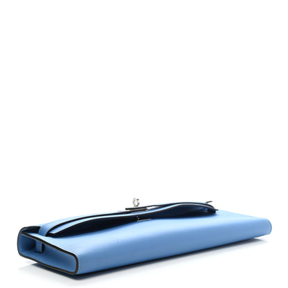 Hermes Swift Kelly Cut Clutch Pochette Bleu Paradis 4 of 9