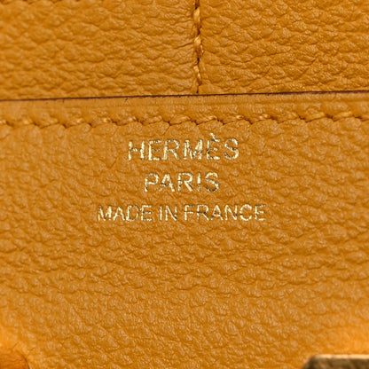 Hermes Evercolor Constance Compact Passant Wallet Jaune Ambre 6 of 8