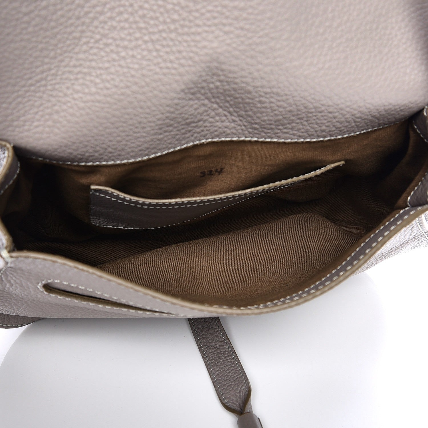 Chloe Calfskin Medium Marcie Round Crossbody Bag Cashmere Grey 5 of 9