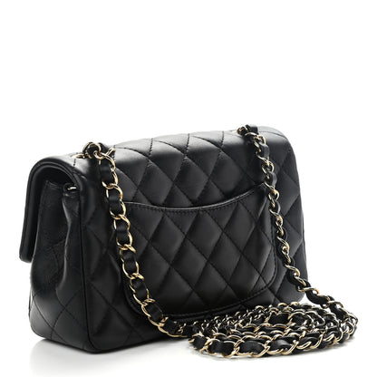 Chanel Lambskin Quilted Mini Rectangular Flap Black 3 of 9