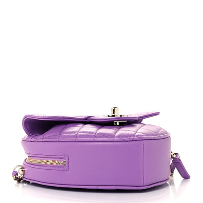 Chanel Lambskin Quilted CC In Love Heart Bag Purple 4 of 12
