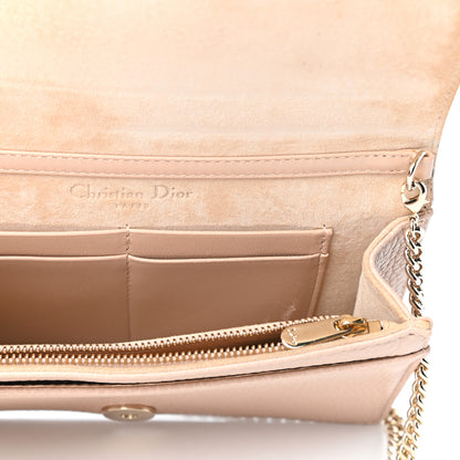 Christian Dior Grained Calfskin Diorama Wallet on Chain Pouch Nude 5 of 10