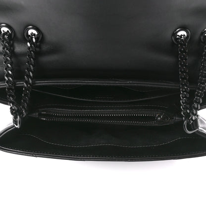 Saint Laurent Calfskin Y Quilted Monogram Monochrome Small Loulou Chain Satchel Black 5 of 12