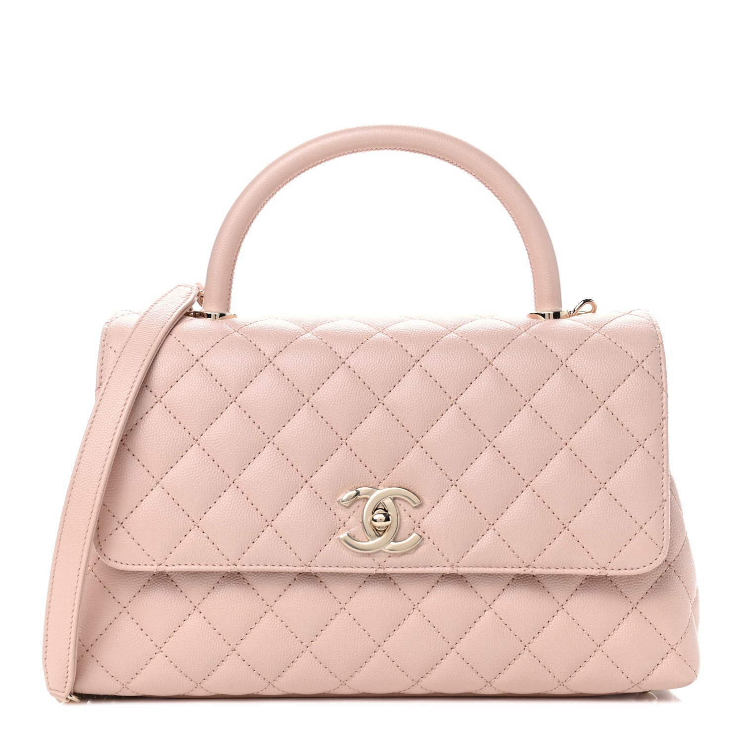 Chanel Caviar Quilted Small Coco Handle Flap Light Pink 1 of 5