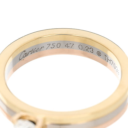 Cartier 18K Pink Yellow White Gold Diamond .23ct Solitaire Trinity Engagement Ring 47 4 4 of 6