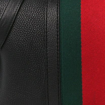 Gucci Calfskin Vintage Web Medium Boston Black 10 of 12