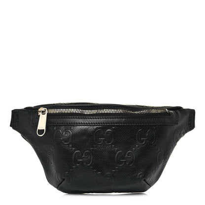 Gucci Calfskin GG Tennis Embossed Belt Bag Black 1 of 14